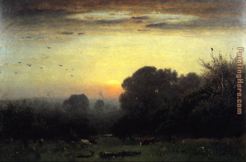 Morning painting - George Inness Morning art painting